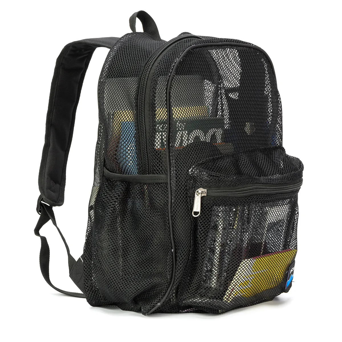 - 20 PACKS | $11.49 PER PACK ||    Wholesale Case Lot: 20 pcs Heavy Duty Classic Gym Student Mesh See Through Netting Backpack Padded Straps