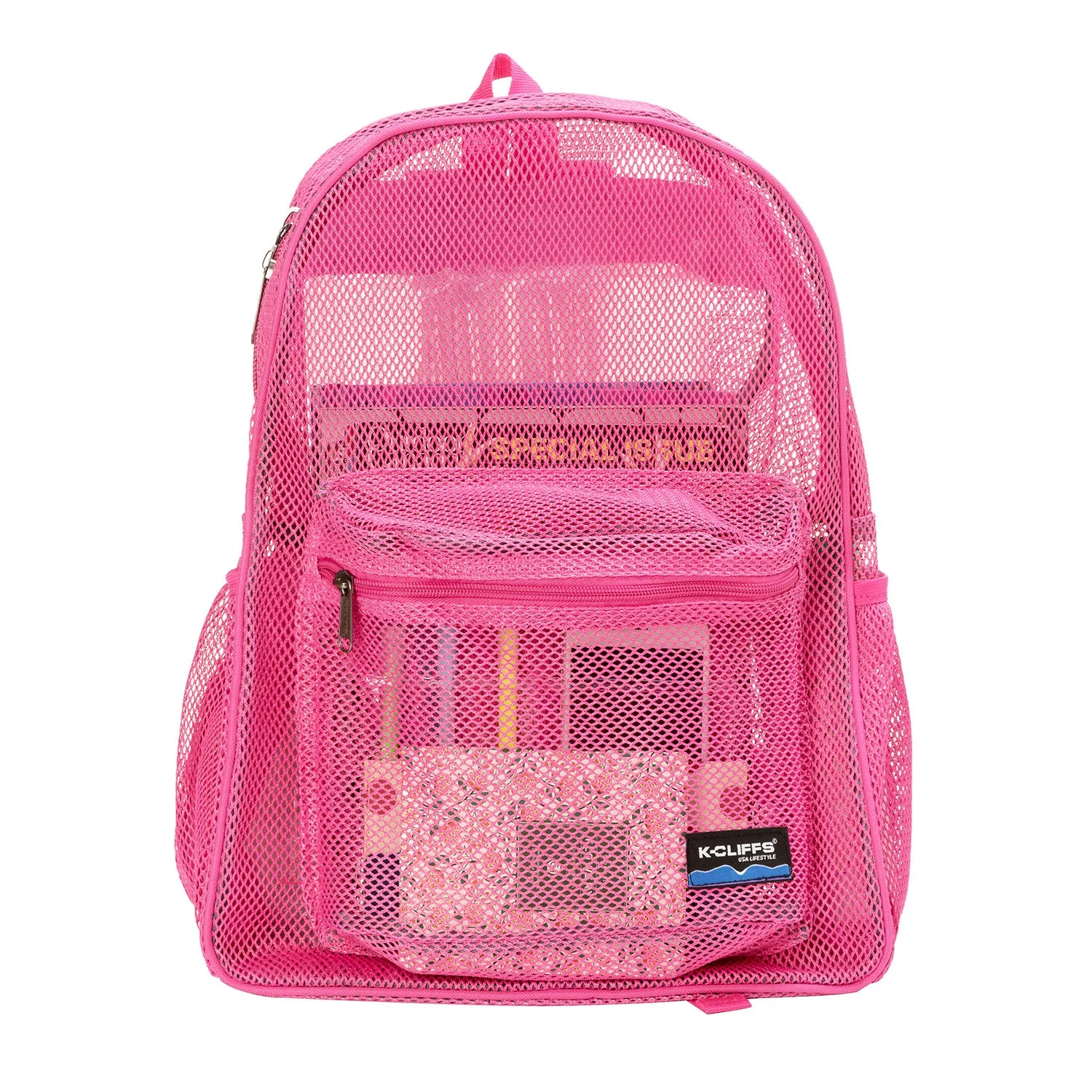 - 20 PACKS | $11.49 PER PACK ||    Wholesale Case Lot: 20 pcs Heavy Duty Classic Gym Student Mesh See Through Netting Backpack Padded Straps