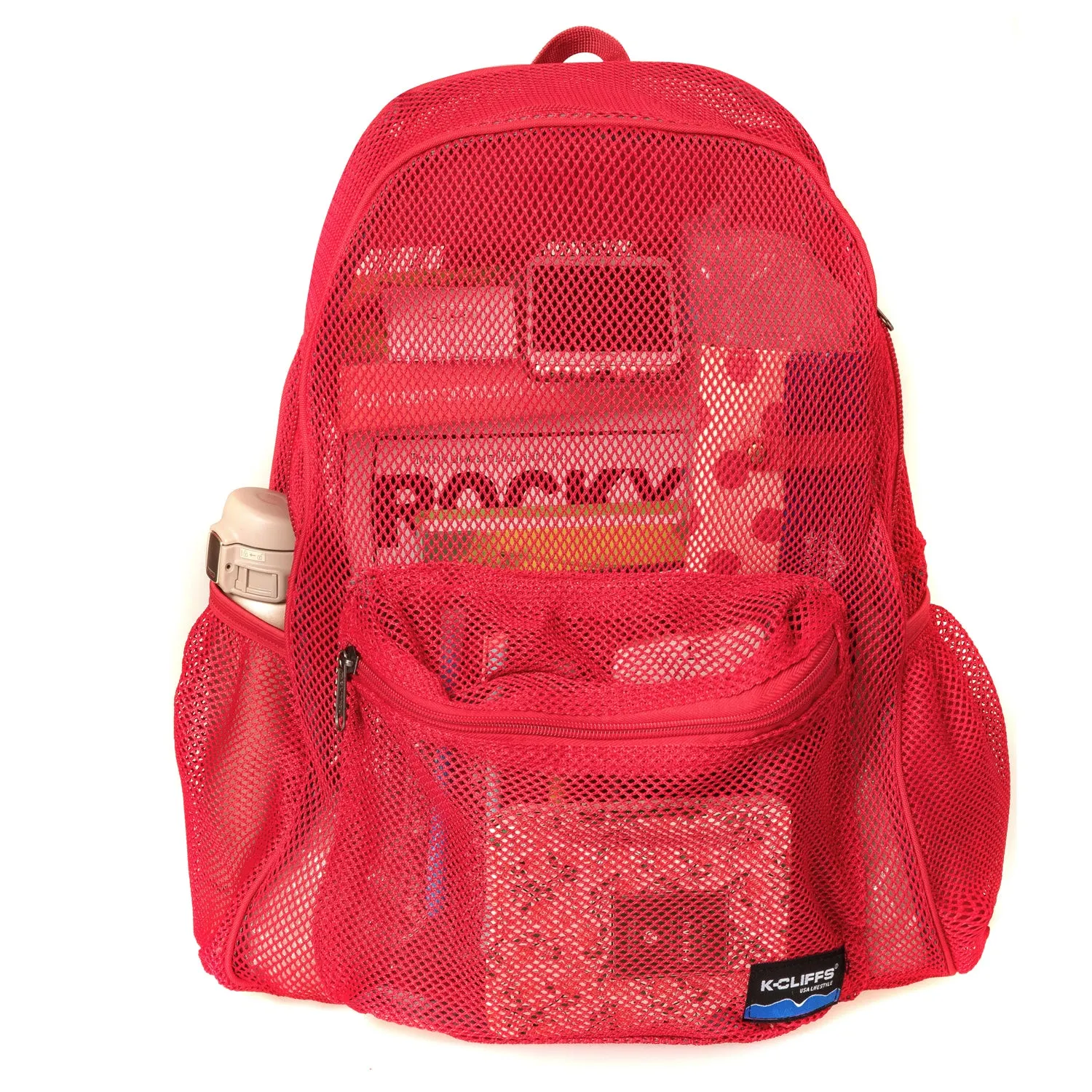 - 20 PACKS | $11.49 PER PACK ||    Wholesale Case Lot: 20 pcs Heavy Duty Classic Gym Student Mesh See Through Netting Backpack Padded Straps