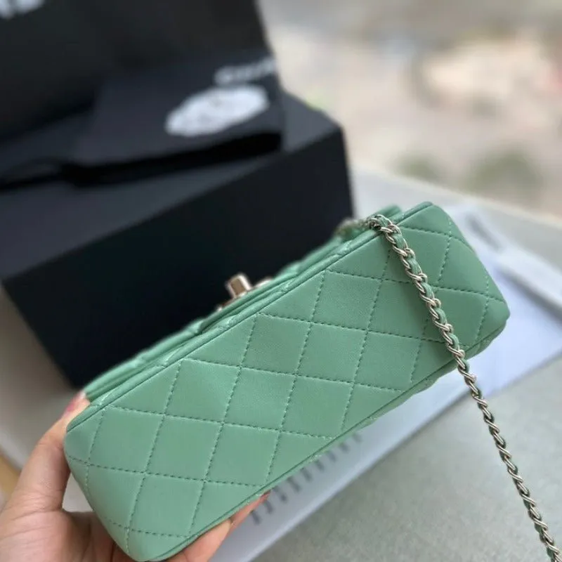 - Exclusive offer Flap Green Urgent clearance Bag ESMEE With Mint Top Handle