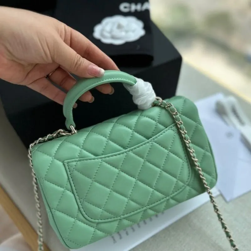 - Exclusive offer Flap Green Urgent clearance Bag ESMEE With Mint Top Handle