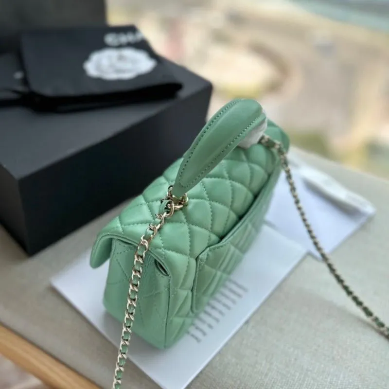 - Exclusive offer Flap Green Urgent clearance Bag ESMEE With Mint Top Handle