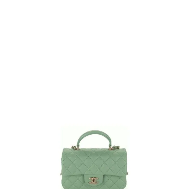 - Exclusive offer Flap Green Urgent clearance Bag ESMEE With Mint Top Handle