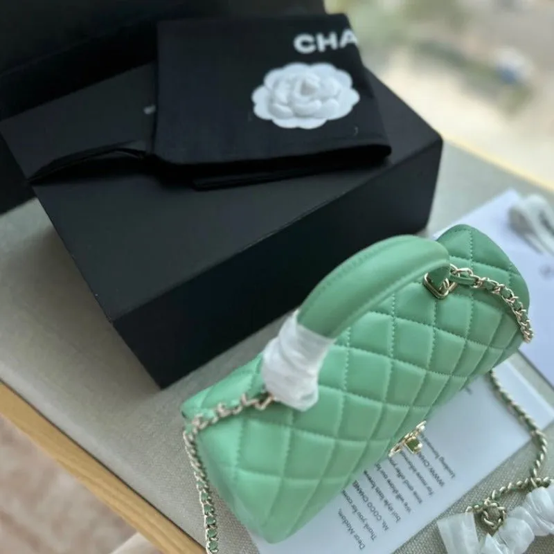 - Exclusive offer Flap Green Urgent clearance Bag ESMEE With Mint Top Handle