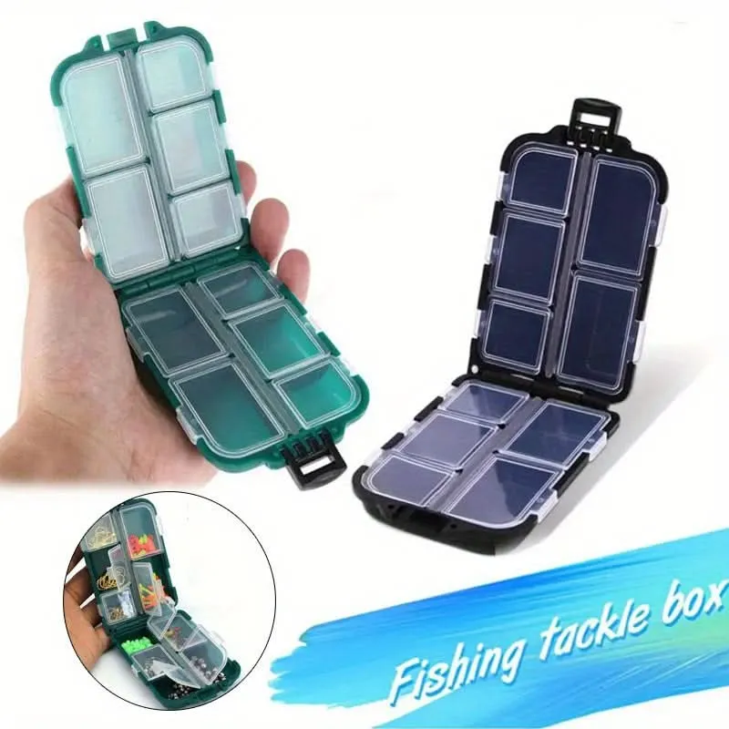 10-Compartment Plastic Organizer Box, Compact Storage