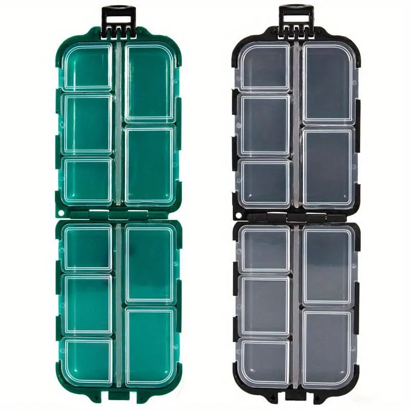 10-Compartment Plastic Organizer Box, Compact Storage