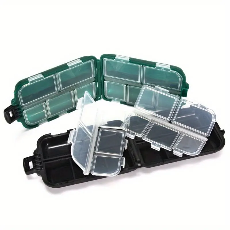 10-Compartment Plastic Organizer Box, Compact Storage