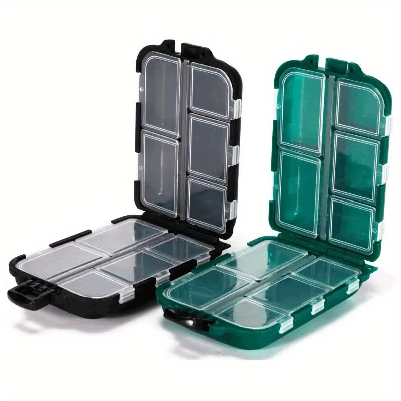 10-Compartment Plastic Organizer Box, Compact Storage