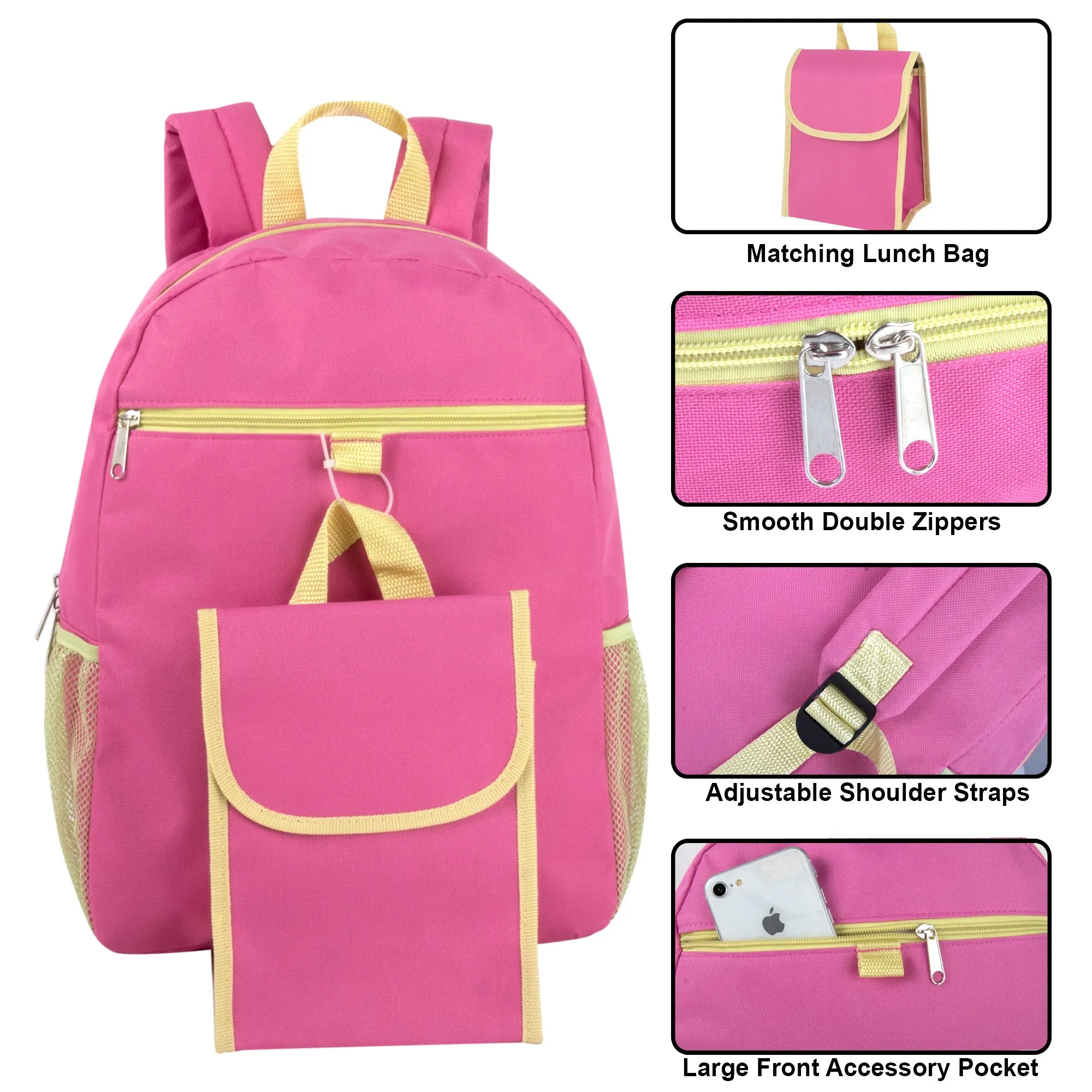 16 Inch Backpack With Matching Lunch Bag ( 1 Case=24Pcs)