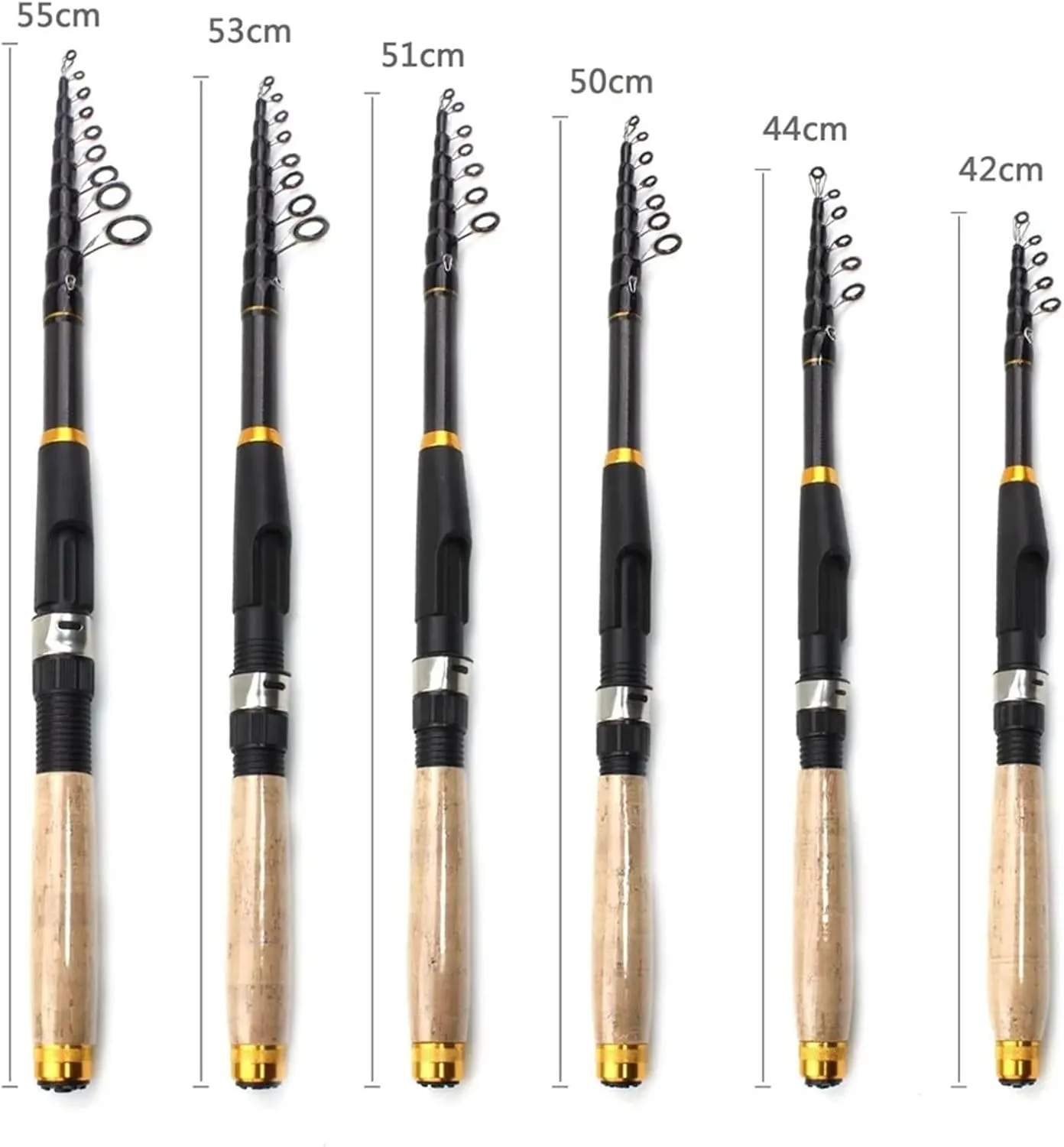 1.8m-3.0m Multifunction Spinning Rod Carbon Fishing Fish Pole Telescopic Travel Fishing Rod Ultrashort Fishing Tackle for Outdoor