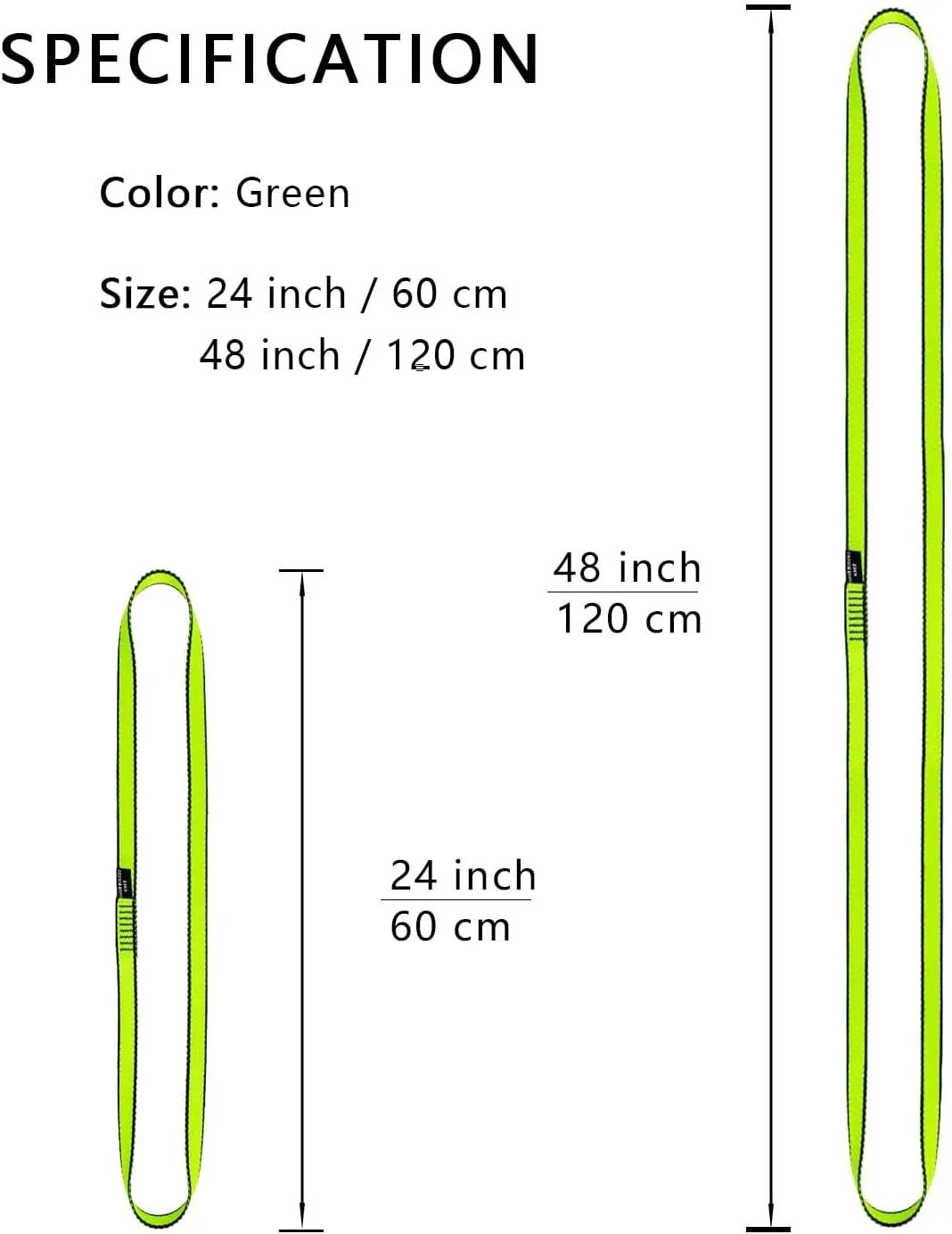 18MM Nylon Climbing Sling Runner 23KN CE2008/EN566 Rock Climbing Webbing Straps for Outdoor Climbing, Rappelling, Swing, Yoga Hammock etc