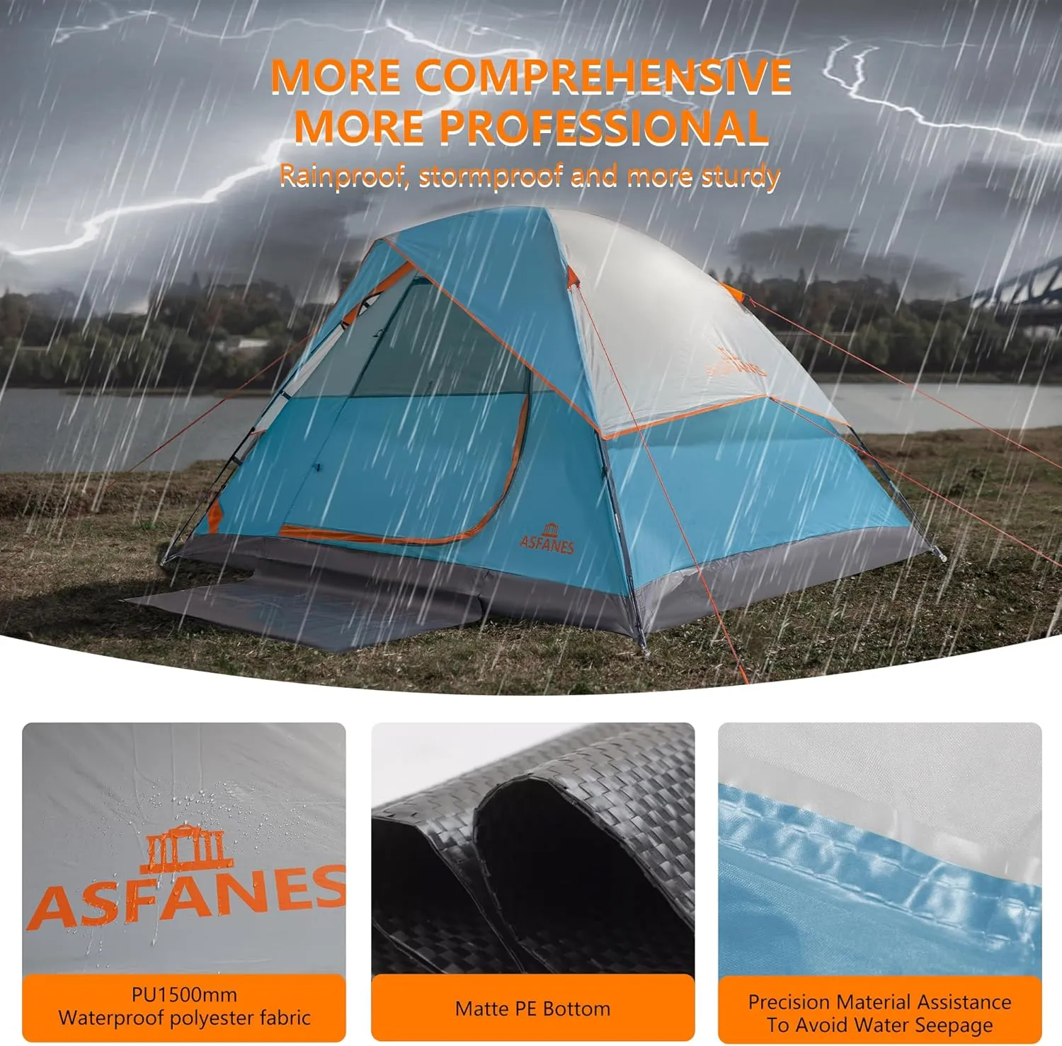 2-12 Person Tents for Camping Waterproof, Backpack Double Layer Tents, Perfect Picnics, Fishing and Backyard Camping