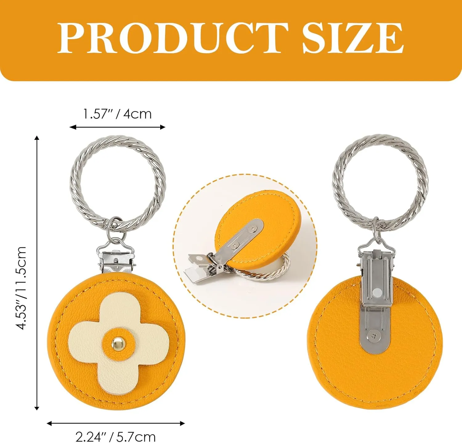 2 Pack Flower Hat Clip for Travel On Bag, Travel Hat Brim Clip for Hanging Handbag Backpacks Luggage, Hat Holder Outdoor Travel Accessories for Women (Yellow)