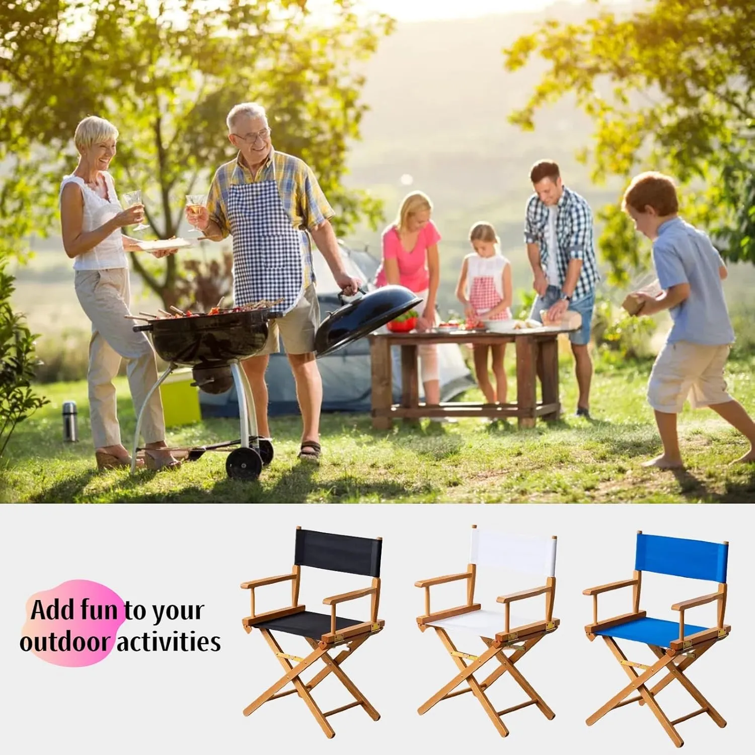 2 Set Director Chair Canvas Replacement with Wood Stick,21.2" L x 16.1" W/21.2X 7.8 Portable Replacement Cover Canvas for Directors Chair，Casual Director Chair Replacement Canvas (Army Green)