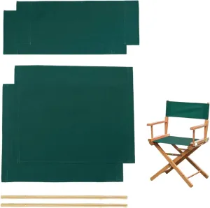 2 Set Director Chair Canvas Replacement with Wood Stick,21.2" L x 16.1" W/21.2X 7.8 Portable Replacement Cover Canvas for Directors Chair，Casual Director Chair Replacement Canvas (Army Green)