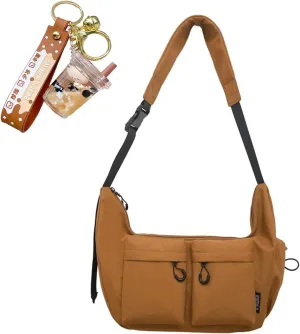 2025 New Large Capacity Messenger Canvas Bag Multi Pocket,Unisex Casual Crossbody Bag for Daily