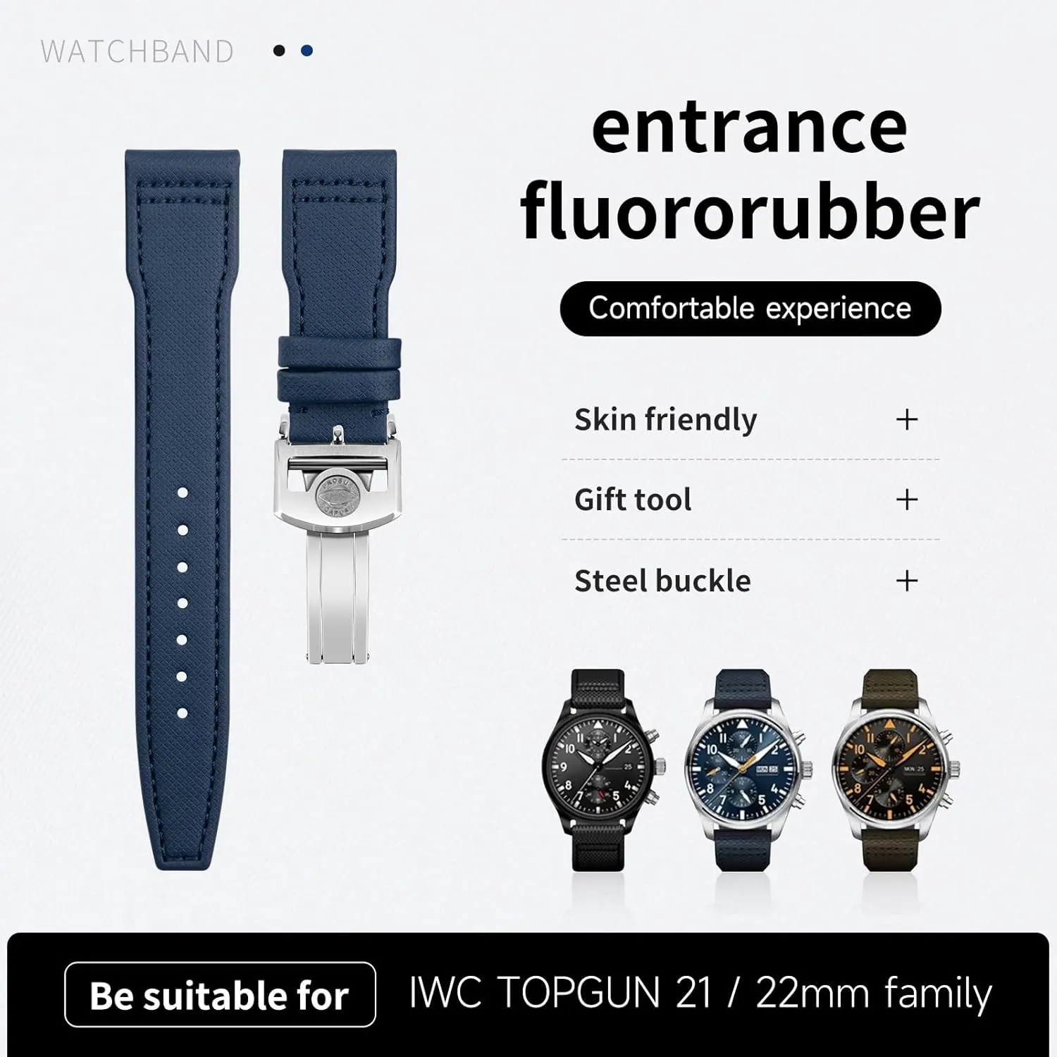 20mm 21mm 22mm For IWC SPITFIRE MARK 18 Portugieser Portofino TOP GUN Pilot IW3777 Wristband Nylon Canvas Leather Watchbands