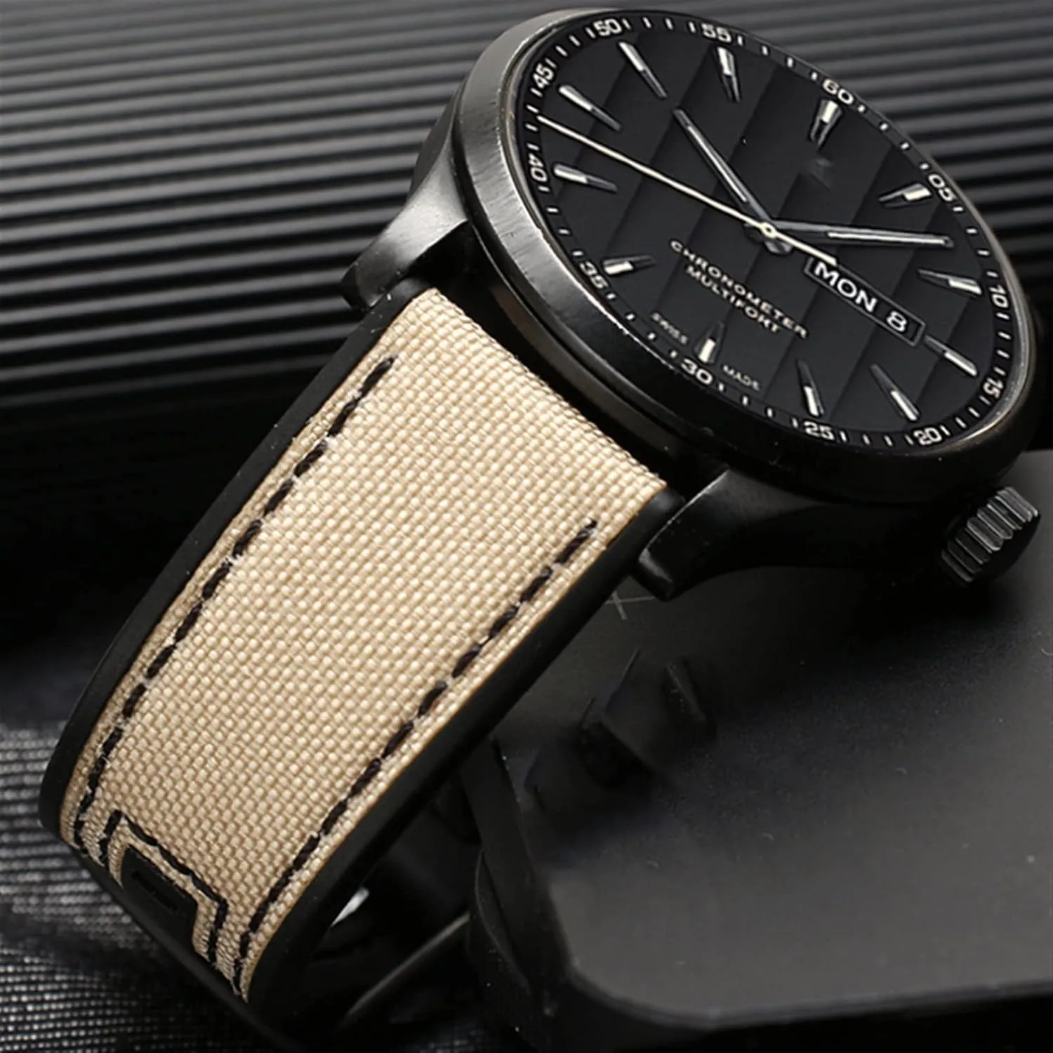 22mm canvas Rubber Watch Strap Men Wrist Band Bracelet for Omega Series soft watchband Bracelet