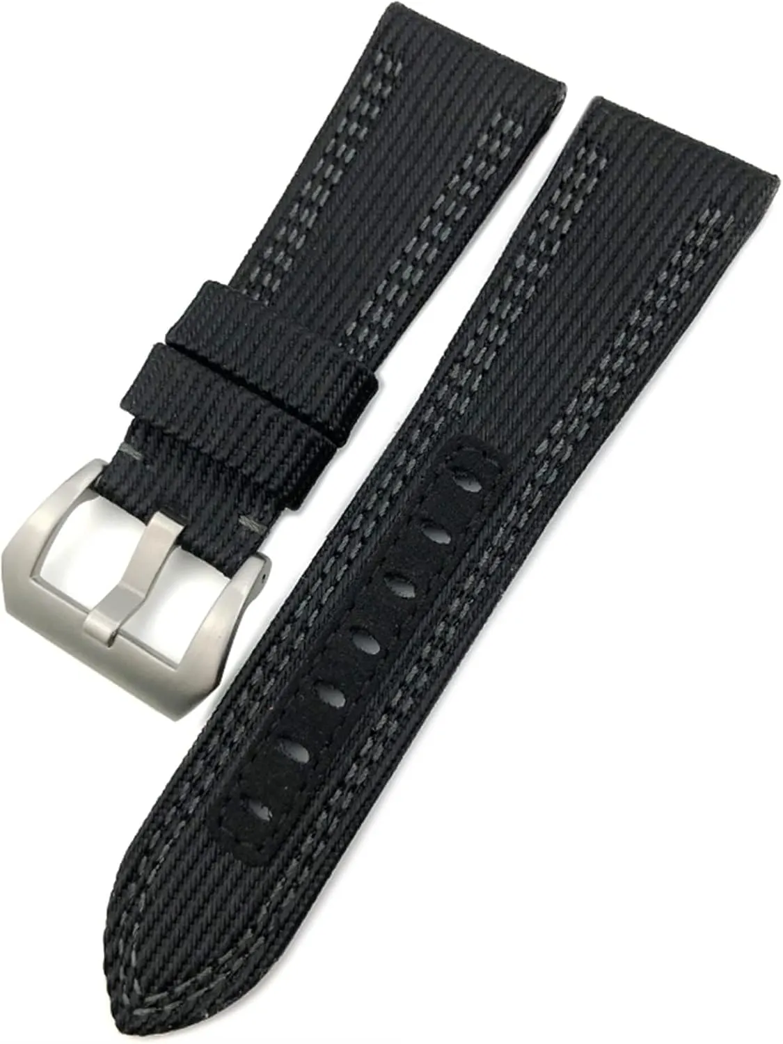 26mm Quality Nylon Canvas Cow Watch Strap Watchband For Panerai Pam985 Submersiblea Luminor Accessories Bracelet