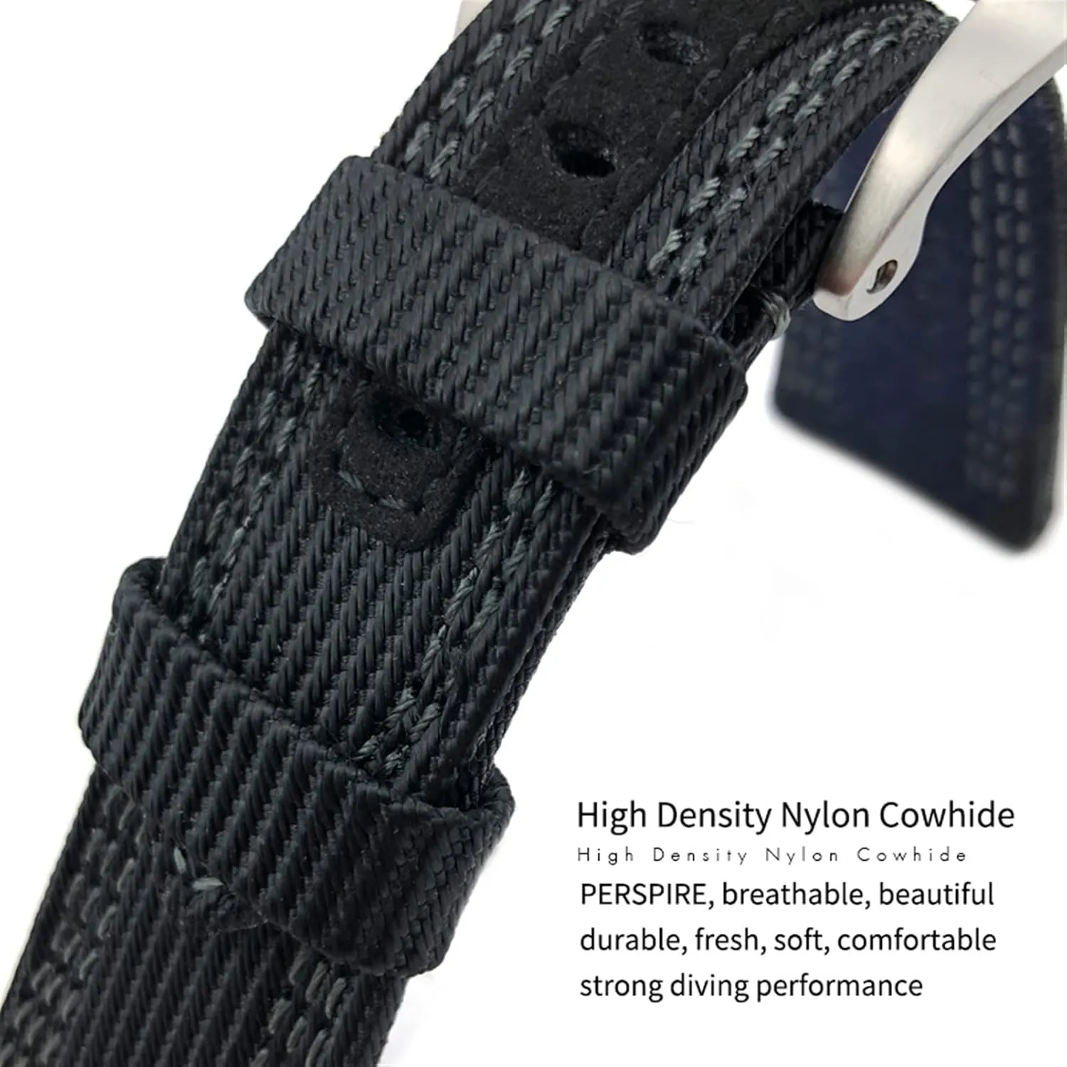 26mm Quality Nylon Canvas Cow Watch Strap Watchband For Panerai Pam985 Submersiblea Luminor Accessories Bracelet