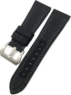 26mm Quality Nylon Canvas Cow Watch Strap Watchband For Panerai Pam985 Submersiblea Luminor Accessories Bracelet
