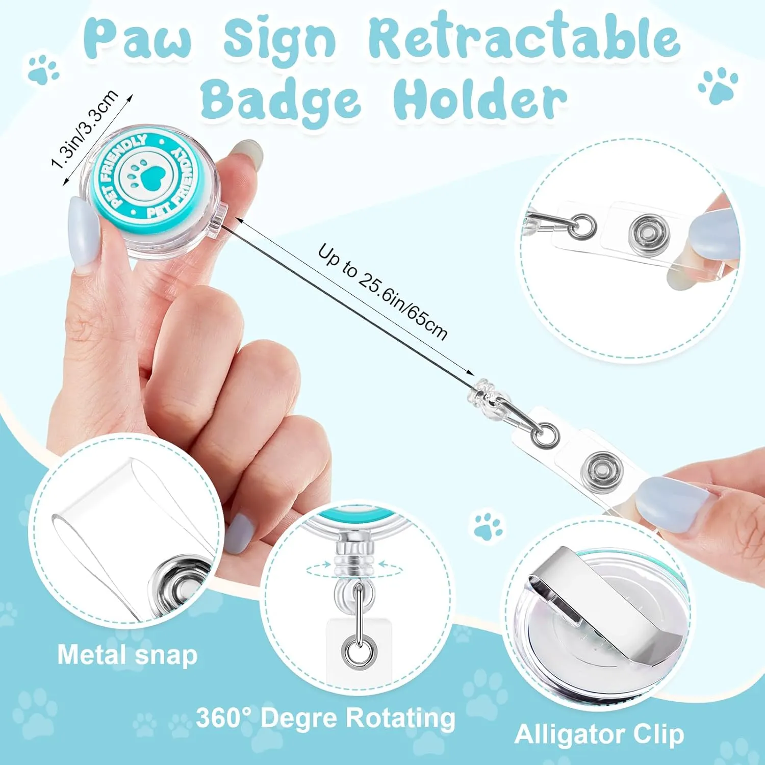 3 Pcs Vet Receptionist Week Gift Tote Bag with Mesh Pocket You're Pawsome Sign 16 oz Glass Cup Paw Sign Badge Reel Vet Must Haves Gift for Assistant Volunteer Veterinary Nurse(Blue)