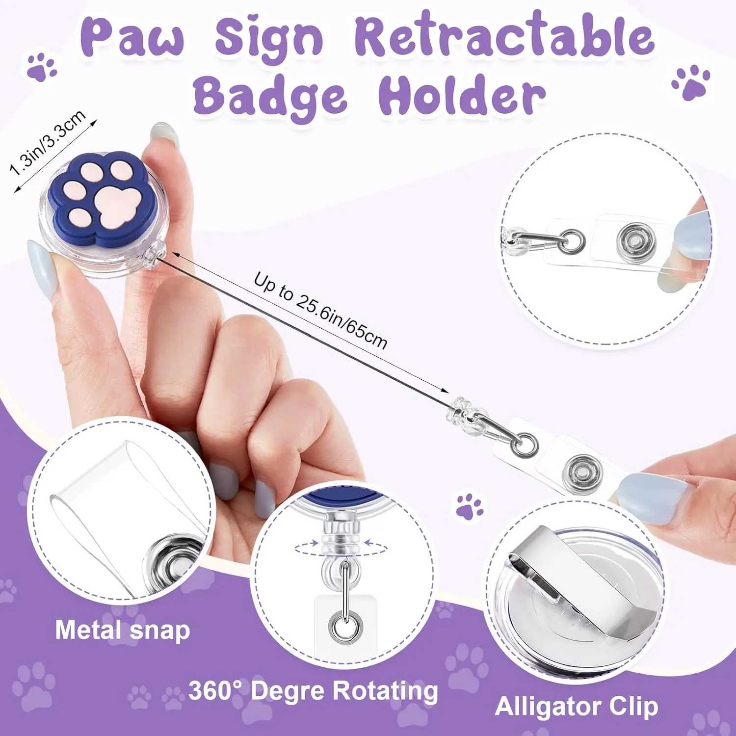 3 Pcs Vet Receptionist Week Gift Tote Bag with Mesh Pocket You're Pawsome Sign 16 oz Glass Cup Paw Sign Badge Reel Vet Must Haves Gift for Assistant Volunteer Veterinary Nurse(Purple)