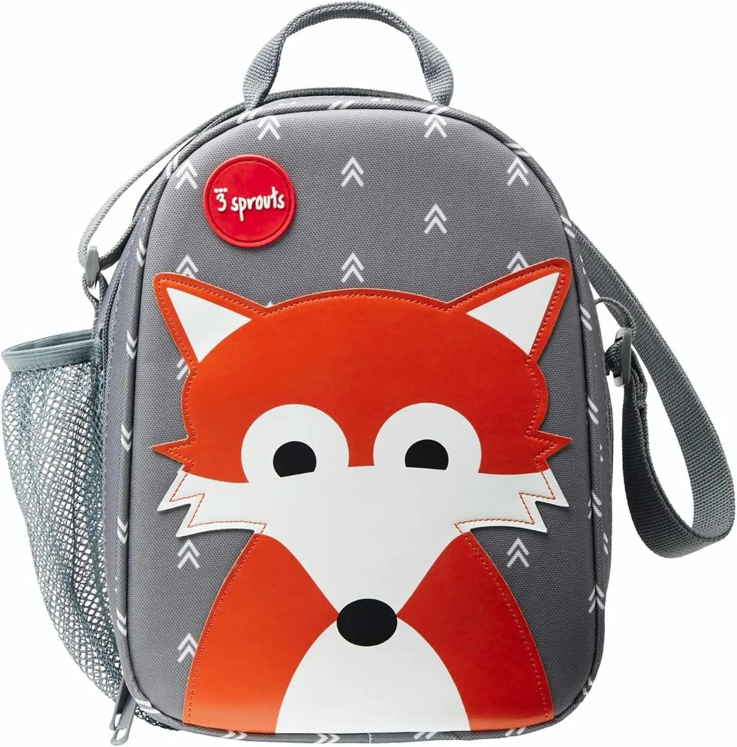 3 Sprouts Kids Lunch Bag - Durable Lunch Box for Boys and Girls - Kids Lunch Box - Perfect for Daycare, School and Travel - Insulated Fabric, Water Bottle Holder - Ideal for Children 3 , Fox