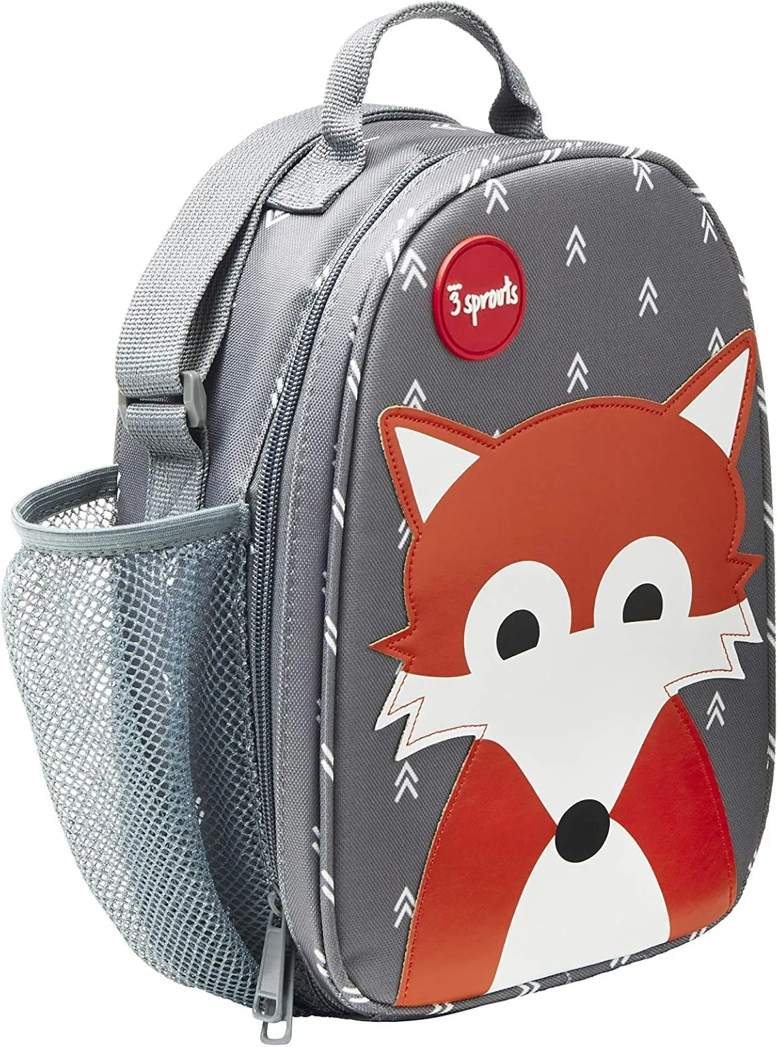 3 Sprouts Kids Lunch Bag - Durable Lunch Box for Boys and Girls - Kids Lunch Box - Perfect for Daycare, School and Travel - Insulated Fabric, Water Bottle Holder - Ideal for Children 3 , Fox