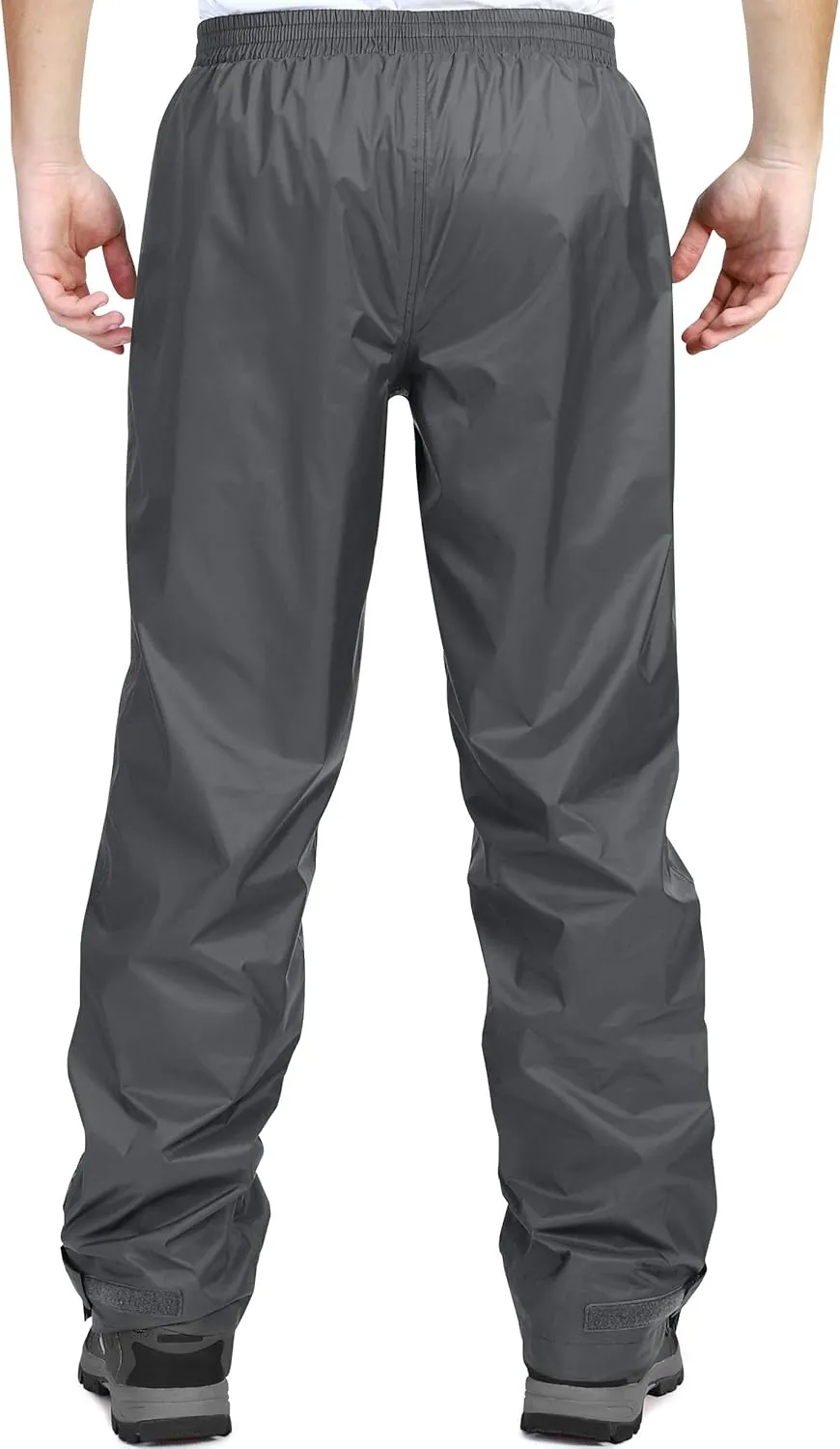 33,000ft Men's Rain Pants, Waterproof Rain Over Pants, Windproof Outdoor Pants for Hiking, Fishing