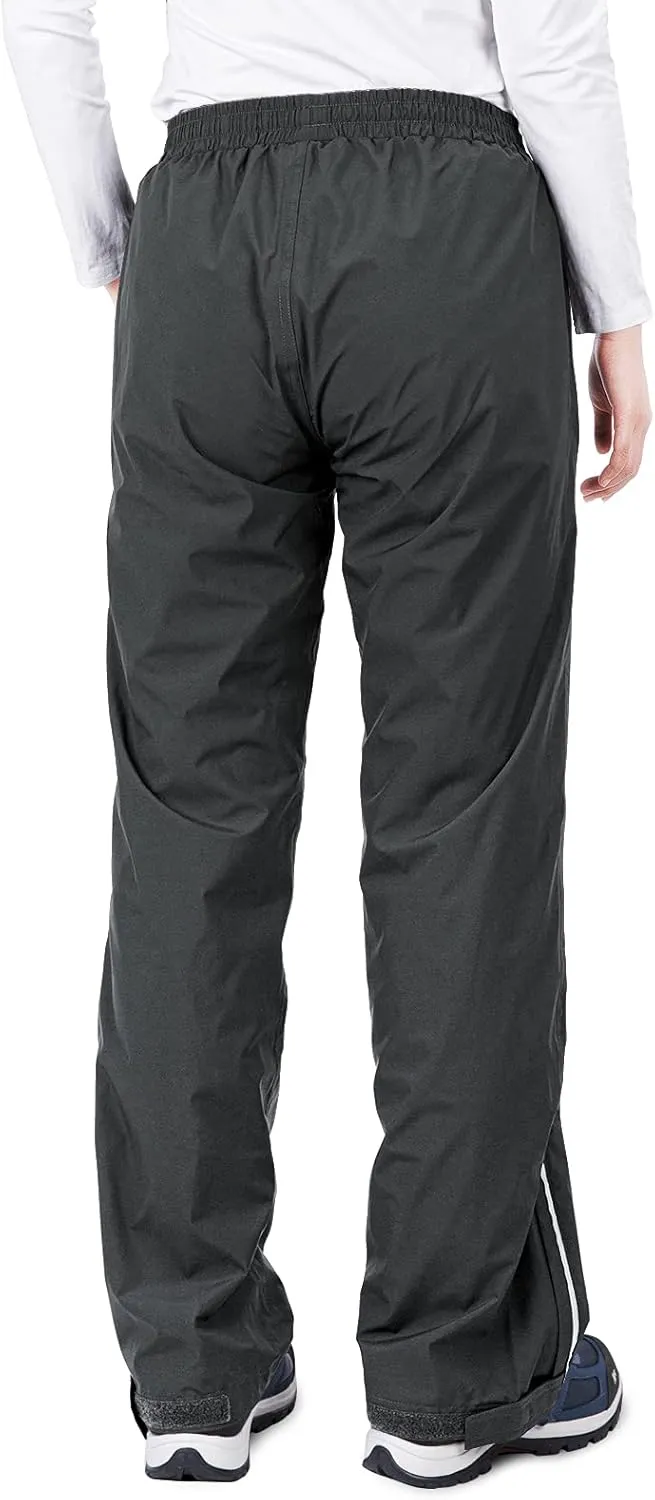33,000ft Women's Rain Pants, Lightweight Waterproof Rain Over Pants, Windproof Hiking Pants for Outdoor, Fishing, Rainy Day