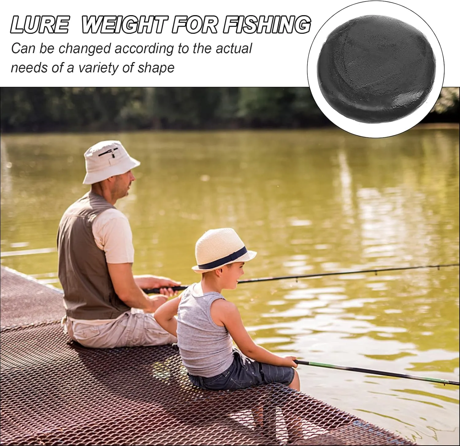 3oz Tungsten Fishing Putty Weights - 6pcs (0.5oz Each) - Black, Green, Brown - Fishing Weight & Pinewood Derby Cars