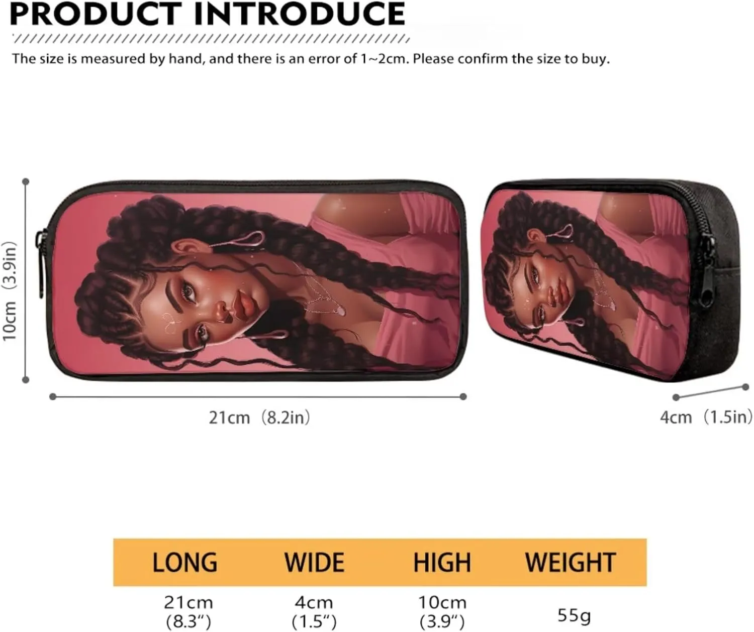 4 PCS African Girls School Bags Set, Women's Pink Hiking Backpack Bookbag Tablet Bag for Laptops Shoulder Crossbody Lunch Bag Pencil Case Water Bottle Holder for Travel Office, Pink