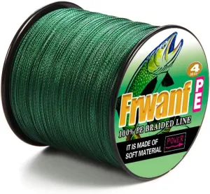 4 Strand Braided Fishing Line - No Fade - Zero Stretch - Low Memory - Abrasion Resistant Braided Line - Professional Grade Power Performance in Salt or Fresh Water - A Must Have!