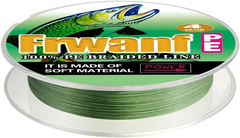 4 Strand Braided Fishing Line - No Fade - Zero Stretch - Low Memory - Abrasion Resistant Braided Line - Professional Grade Power Performance in Salt or Fresh Water - A Must Have!