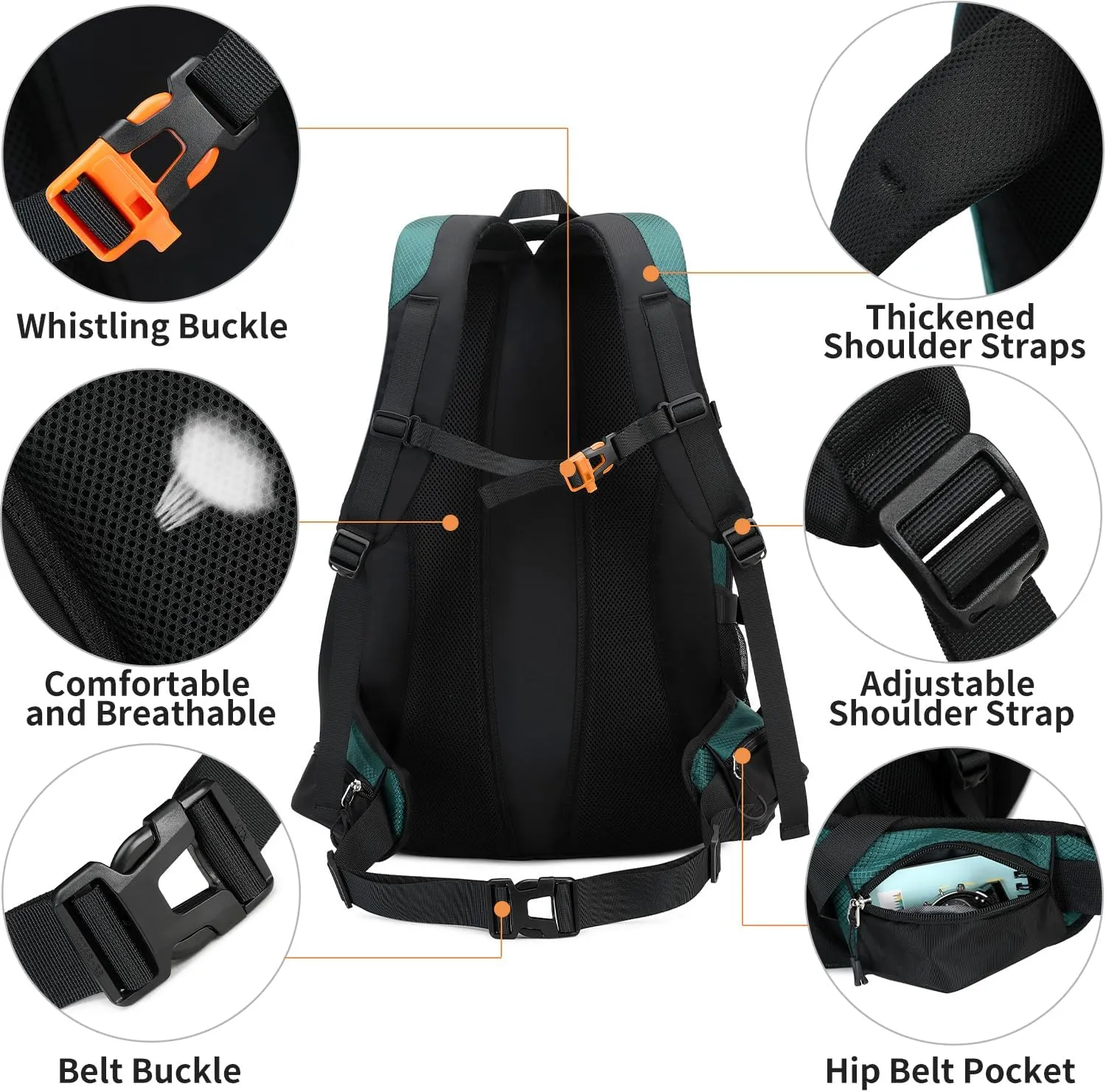 40L Hiking Backpack Waterproof Lightweight Daypack Travel Sports Camping Backpack for Men Women