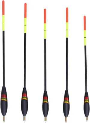 5 pcs Balsa Wooden Fishing Floats Bobber Multi Purpose Fish Feed Baits Accessories Kit