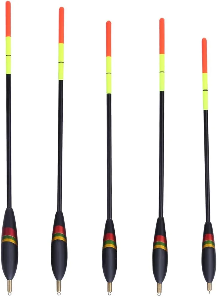 5 pcs Balsa Wooden Fishing Floats Bobber Multi Purpose Fish Feed Baits Accessories Kit