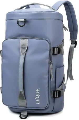 55L Unisex Wet & Dry Separation Gym Bag With Shoes Compartment,Pack Duffel Bag With Hidden Removable Straps.