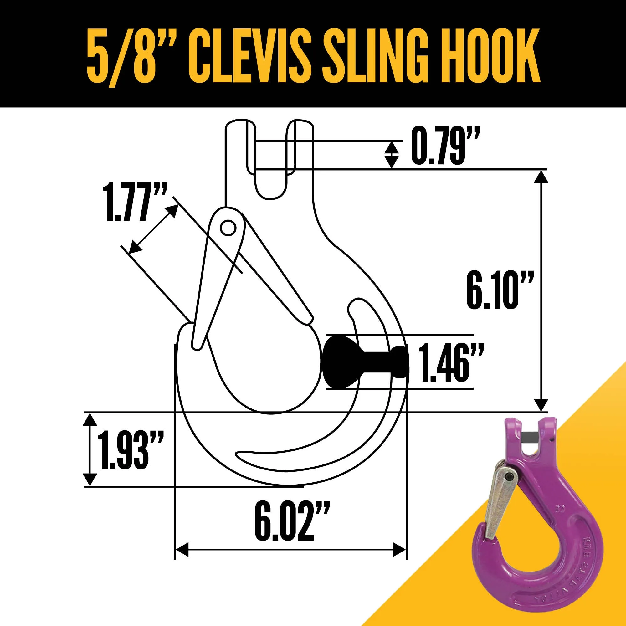 5/8" x 15' - Adjustable 2 Leg Chain Sling w/ Sling Hooks - Grade 100