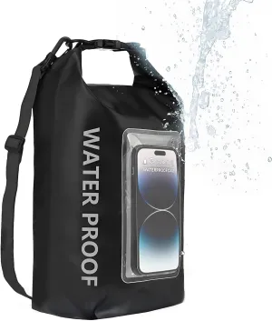 5L Waterproof Dry Bag, IPX6 Roll Top Waterproof Backpack w/Phone Case/Pouch, Kayak Fishing Accessories For Kayaking, Fishing, Boating, Travel, Camping and Beach