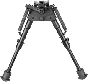 6-9 Inch Tactical Swivel Bipod Foldable Notched Legs Pivot Tilt with S Lock Lever (Aluminum)