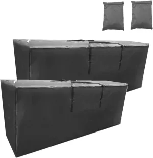 68 Inch Outdoor Cushion Storage Bags 2 Pcs, Extra Large Outdoor Cushion Storage Bags Waterproof, Patio Furniture Cushion Bags with Large Zippered Opening & Durable Handles 2 Pack
