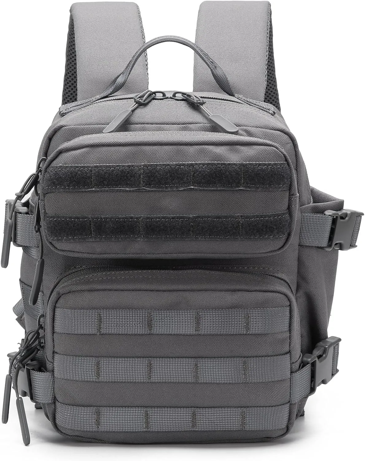 9L Mini Tactical Backpack, Multi-Purpose Rucksack,Small Gym Bag, EDC Molle, for Men and Women (Grey)
