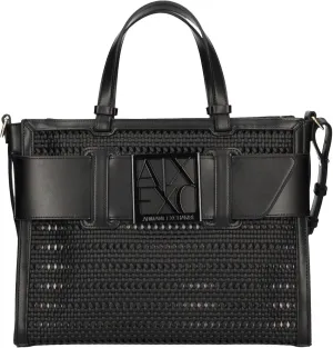 A | X ARMANI EXCHANGE Susy Big Mesh Tote, Black