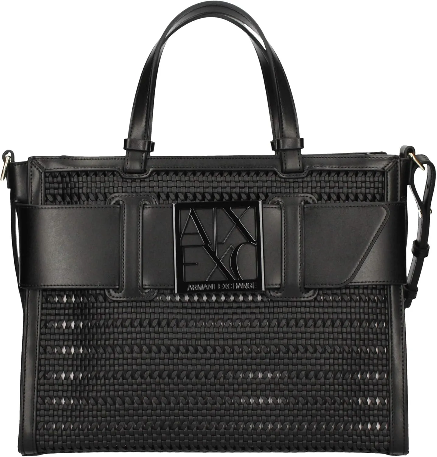 A | X ARMANI EXCHANGE Susy Big Mesh Tote, Black