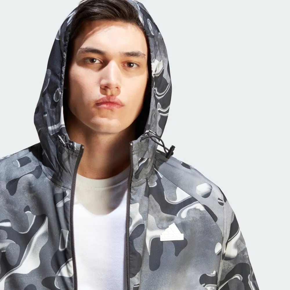 adidas Men's Future Icon All Over Printed Full-Zip Hoodie