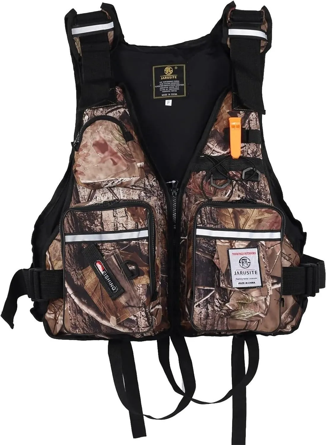 Adjustable Fishing Jackets with Multi-Pockets and Reflective Stripe for Paddle Boarding Kayaking Snorkel