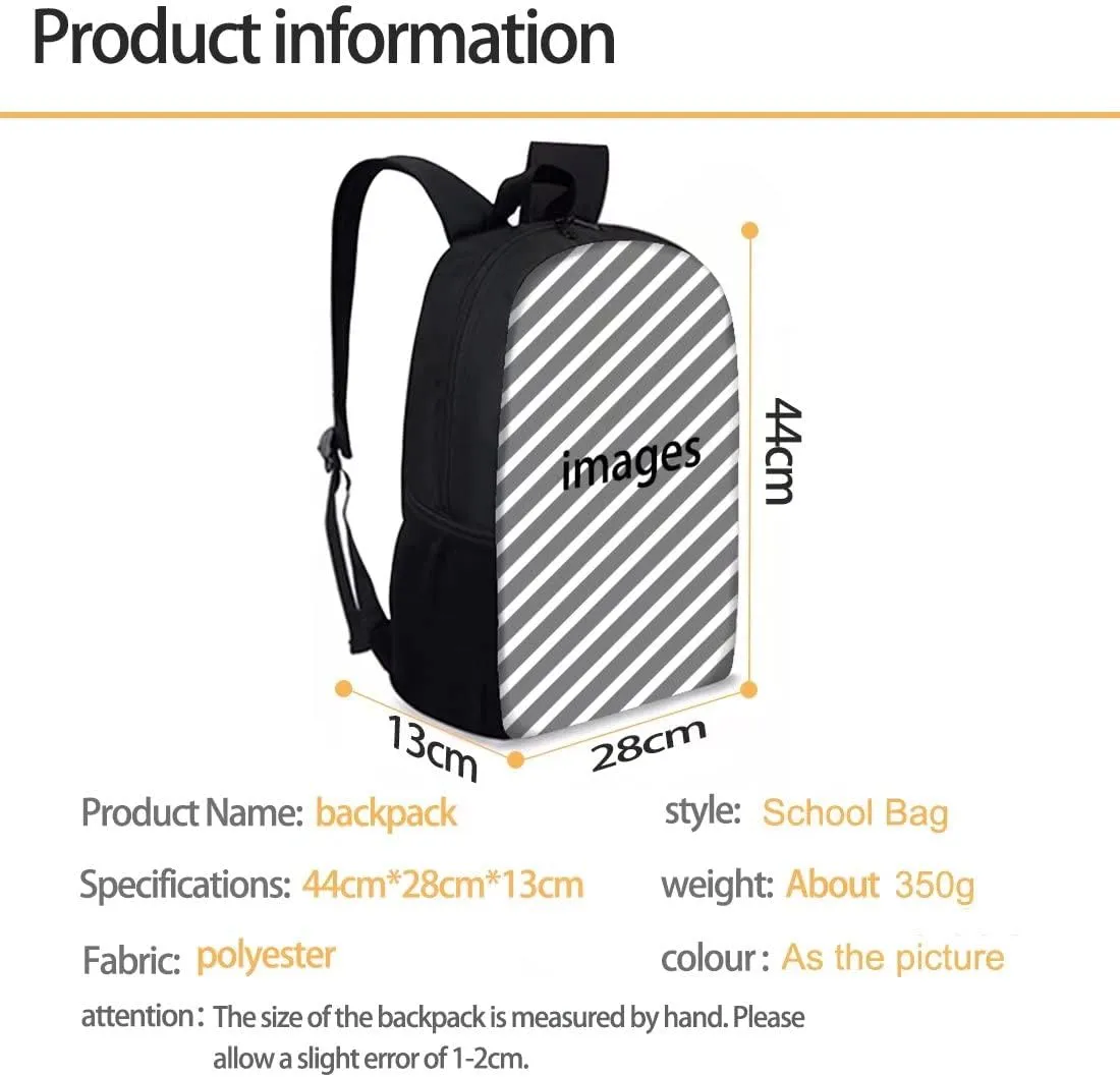 AFPANQZ Basketball Print Backpack for Teenagers 17 Inches Bookbags Slim Lightweight Schoolbags for High School Casual Daypack Rucksack