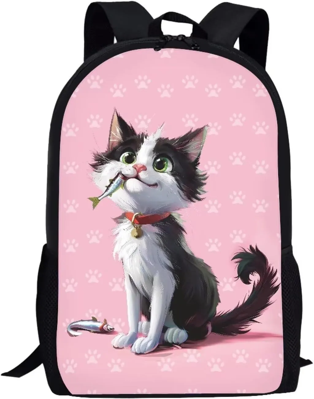 AFPANQZ Cartoon Cat Schoolbag Kids Backpack 17inch School Bags Storage Bag Bookbag Organizer Shoulder Bags Lightweight School Supplies Satchel Big Capacity Organizer Daypack